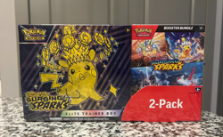 Pokemon Surging Sparks ETB & Booster Bundle Costco 2-Pack. Factory Sealed - Image 1