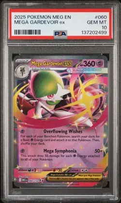 2025 POKEMON MEG EN-MEGA EVOLUTION #060 MEGA GARDEVOIR EX PSA 10 GEM MINT - Image 1