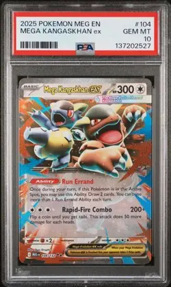 Pokemon TCG PSA 10 Mega Kangaskan Ex 104/132 Mega Evolution Gem Mint - Image 1