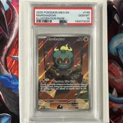 PSA 10 MARSHADOW 146/132 ILLUSTRATION RARE MEGA EVOLUTION POKEMON - Image 1