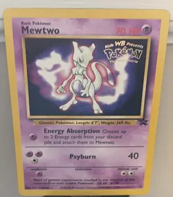 💥Mewtwo #3 WOTC Black Star Promo WB The First Movie Vintage Pokemon TCG - Image 1