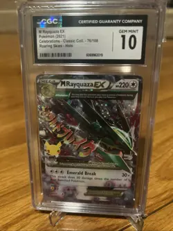 CGC 10 M Rayquaza EX 76/108 Celebrations Classic Collection Pokemon - Image 1