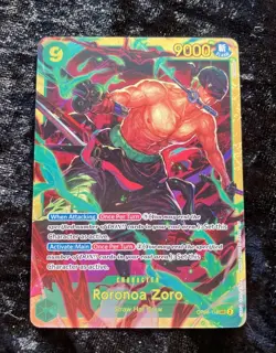 Roronoa Zoro OP06-118 ONE PIECE Tcg Secret Rare NO FOIL NM/M Green - Image 1