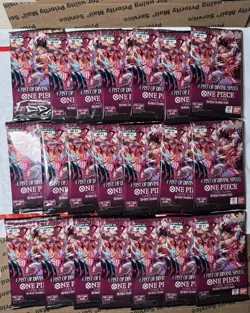 Lot Of 21: One Piece A Fist Of Divine Speed OP-11 Booster Pack - Image 1