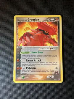 Team Magma’s Groudon 9/95 EX Team Magma vs Team Aqua Rare LP Pokemon Card Non Ho - Image 1