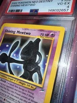 Pokemon 2002 TCG Shining Mewtwo Neo Destiny Holo Card 109 PSA 4 VG-EX - Image 4