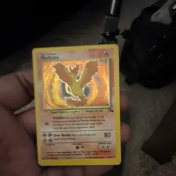 Pokemon Moltres Fossil Holo Rare 70 HP Basic Fire Card 27/62 English TCG - Image 1