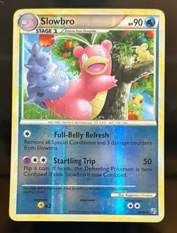 Slowbro 38/90 Reverse Holo 2010 Pokemon Tcg Card - MP HGSS Vintage - Image 1