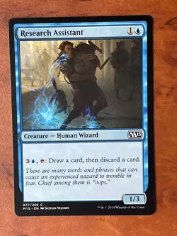 Research Assistant MTG Magic the Gathering Card NM Near Mint M15 - Image 1