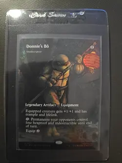 Donnie's Bo Shadowspear (Borderless) NM Teenage Mutant Ninja Turtles MTG PZA 17 - Image 1