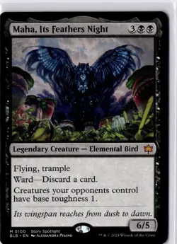 Maha, Its Feathers Night Bloomburrow Regular NM M 0100 - Image 1