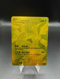 2013 Pokemon Black & White Legendary Treasures Zekrom Gold 115/113 Secret Rare - Image 1