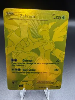 2013 Pokemon Black & White Legendary Treasures Zekrom Gold 115/113 Secret Rare - Image 2
