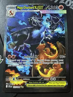 Mega Charizard X EX SIR 125/094, Phantasmal Flames Pokemon TCG, Top Chase Card!! - Image 1