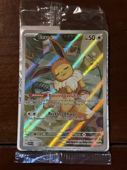 Pokemon Prismatic Evolutions Eevee Promo 173 Illustration Holo Sealed - Image 1