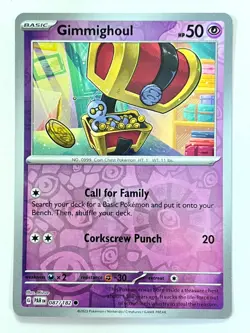 Gimmighoul 087/182 Reverse Holo Common Paradox Rift Pokemon Pack Fresh Near Mint - Image 3