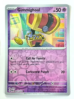 Gimmighoul 087/182 Reverse Holo Common Paradox Rift Pokemon Pack Fresh Near Mint - Image 5