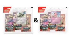 Pokemon SV5 Temporal Forces 3-Pack Blister CASE of 24 Blisters cleffa cyclizar - Image 4
