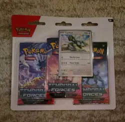 Pokemon SV5 Temporal Forces 3-Pack Blister CASE of 24 Blisters cleffa cyclizar - Image 5