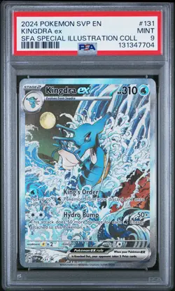 2024 POKEMON SVP EN-SV BLACK STAR PROMO #131 KINGDRA EX PSA 9 - Image 1