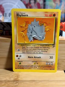 RHYHORN 90/130 Base Set 2 Common Pokemon TCG Lightly Played - Image 1