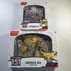 Pokemon TCG: Scarlet & Violet-151 Alakazam & Zapdos Collection Box New 8 Booster - Image 1