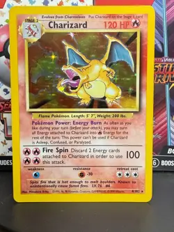 Pokemon TCG Charizard Base Set Holo Rare 4/102 Wizards 1999 120 HP - Image 1