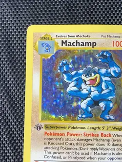 Machamp 008/102 Base Set 1st Edition Shadowless Holo Pokemon WOTC HP - Image 2