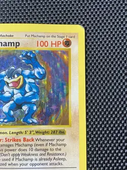 Machamp 008/102 Base Set 1st Edition Shadowless Holo Pokemon WOTC HP - Image 3