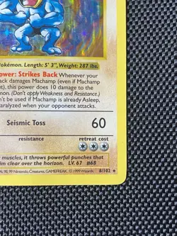 Machamp 008/102 Base Set 1st Edition Shadowless Holo Pokemon WOTC HP - Image 4