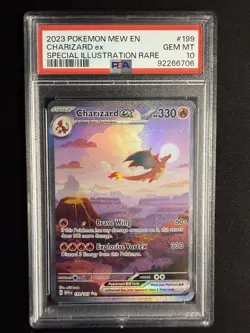 2023 POKEMON MEW EN-151 SPECIAL ILLUSTRATION RARE #199 CHARIZARD EX PSA 10 - Image 1