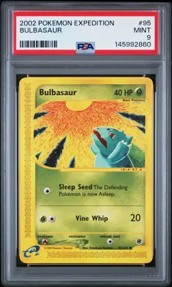 2002 POKEMON EXPEDITION #95 BULBASAUR PSA 9 - Image 1