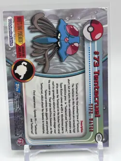 Topps Pokemon Series 1 Blue Logo 1st Print Rainbow Foil Tentacruel #73 - Image 2
