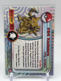 Kadabra Topps Pokemon Blue Logo #64 Series 1 - Image 2
