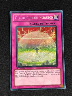 YUGIOH PSYCHIC SHOCKWAVE BARRIER EXVC-EN089 1ST SECRET SPANISH - Image 1