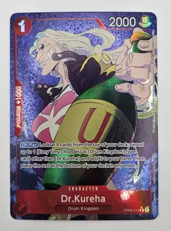 Bandai One Piece CCG Dr.Kureha OP08-015 Foil Rare Character Counter +1000 - Image 1