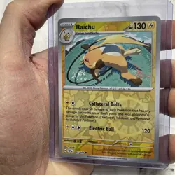 Pokemon Card Temporal Forces Reverse Holographic Raichu 052/162 NM Near Mint TCG - Image 1