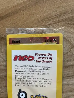 Pokemon Card - Entei #34 Black Star WOTC Movie Promo Reverse Holo (SEALED) - Image 2