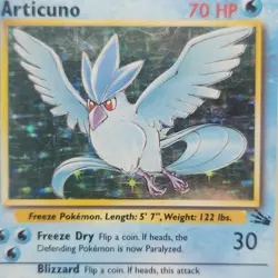 1999 Pokemon Fossil 2/62 Articuno Holo LP Classic Trading Cards Game! - Image 3