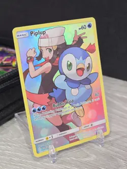 Pokemon Card TCG Piplup Full Art 239/236 Sun and Moon Cosmic Eclipse 2019 NM - Image 1