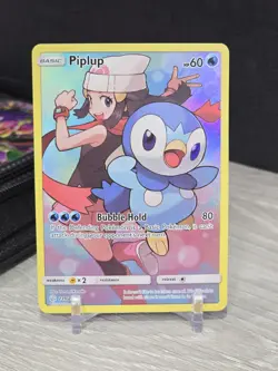 Pokemon Card TCG Piplup Full Art 239/236 Sun and Moon Cosmic Eclipse 2019 NM - Image 3
