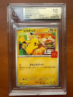 Pikachu 020/M-P 020/M-P M-P Promotional Cards Regular (Japanese) BGS 10 - Image 1