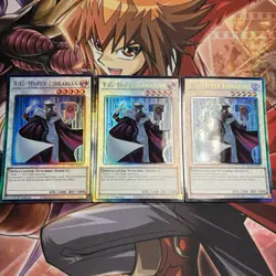 Yugioh! Playset 3x T.G. Hyper Lybrarian Ultimate Rare - RA02-EN027 1st Edition - Image 1