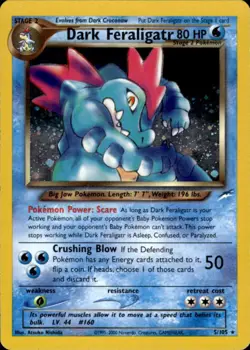 Pokemon Dark Feraligatr 5/105 Neo Destiny Holo Rare Heavily Played - Image 1