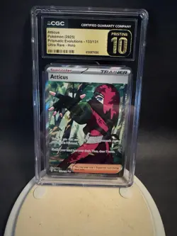 Pokemon Atticus 133/131 Prismatic Evolutions Ultra Rare Holo CGC Pristine 10 - Image 1
