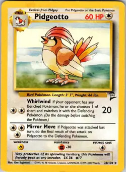 Pidgeotto 028/130 Base Set 2 Pokemon LP Normal - Image 1