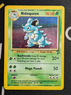 Nidoqueen 12/130 Base Set 2 Pokemon MP Holo - Image 1