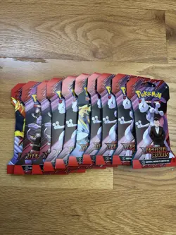 10X Pokemon Scarlet Violet Destined Rivals Booster Sleeved Booster Pack - Image 1