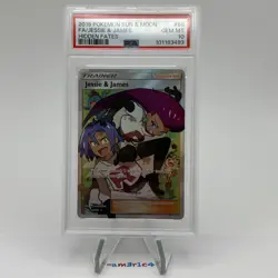 PSA 10 GEM MINT Jesse & James Full Art Trainer – Hidden Fates 68/68 Pokemon - Image 1