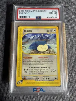 Skyridge Snorlax 100/144 2003 Pokemon TCG Non-Holo Rare Gem Mint 10 - Image 2